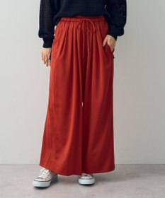 YECCA VECCA サテンタックワイドパンツ