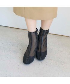 MODE ET JACOMO <noyau>ブロックヒールチュールブーツ