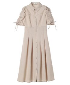 earth music&ecology 袖ドロストシャツワンピース