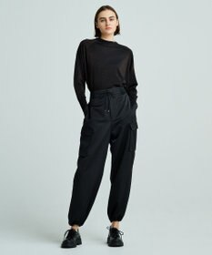 uncrave 【洗濯機洗い可】サテン イージーカーゴパンツ（uncrave WHITE）