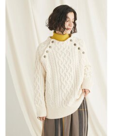 CRAFT STANDARD BOUTIQUE ラグランケーブルニットプルオーバー　