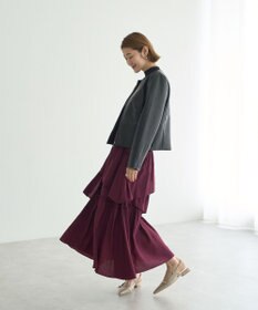 YECCA VECCA アシンメトリーラッフルスカート