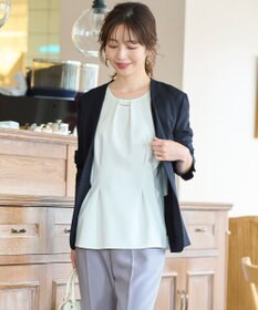 ANY SIS 【セットアップ可】リネンライクポリエステル ジャケット