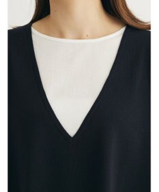 Green Parks ベスト風ドッキングニットプルオーバー