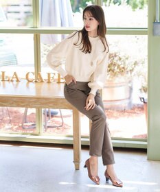 Tiaclasse 【安田美沙子さん着用・新色追加・日本製】すふれ起毛ストレートパンツ