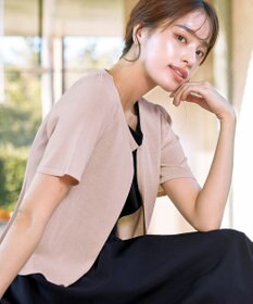 Tiaclasse L 【新色追加・洗える・UVケア・接触冷感】サマーニット半袖カーディガン