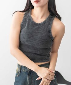 WEGO 【カップ付きインナー】ヴィンテージウォッシュカップインアメスリタンク