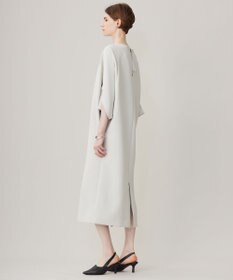 ICB L 【洗える】 ダブルフェイスクレープ ドルマンスリーブワンピース