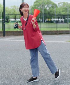 Tiaclasse 【安田美沙子さん/小倉優子さん着用】【洗える】ストレッチワイドデニム