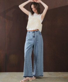 YECCA VECCA 綿麻バギーデニムパンツ