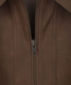 earth music&ecology フェイクレザージップジャケット