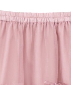 earth music&ecology リボンチュールティアードスカート