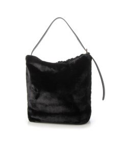 UNBILLION cachecache 花刺繍エコファーワンハンドルバッグ