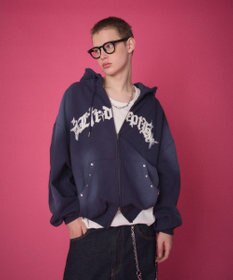 WEGO 【ユニセックス着用ITEM】グラフィックZIPパーカー