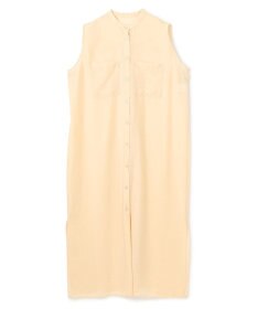 UNFILO L シアーサテン ロングシャツワンピース