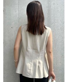 Green Parks AnriettMusee ノースリーブタックペプラムブラウス