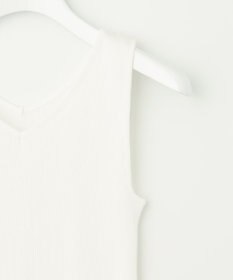 自由区 L 【洗える】リブタンクトップ