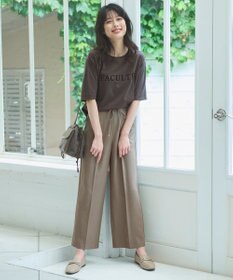 ANY 【洗濯機可能/セットアップ対応/ウエストゴム】イージィケア美脚ワイドパンツ