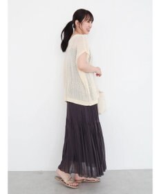 Green Parks 透かし柄ポンチョニットカーディガン