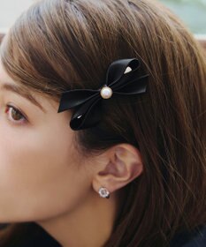 Tiaclasse 【2TYPE/ゴム＆クリップ】レザーリボンヘアアクセサリー