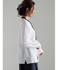 Te chichi 【WEB限定カラーあり】フロントレースブラウス