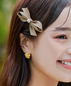 Tiaclasse 【2TYPE/ゴム＆クリップ】レザーリボンヘアアクセサリー