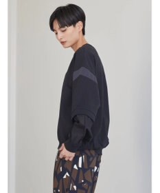 AMERICAN HOLIC 袖異素材ミニ裏毛プルオーバー