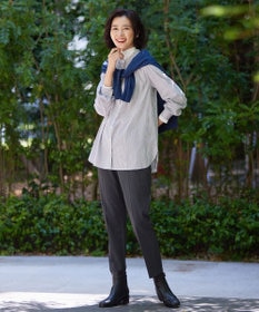 J.PRESS LADIES L 【WEB限定カラーあり・洗える】T/Rアルガンシルク テーパード パンツ