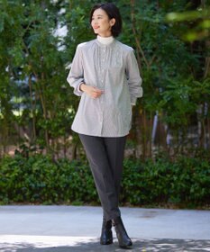J.PRESS LADIES L 【WEB限定カラーあり・洗える】T/Rアルガンシルク テーパード パンツ