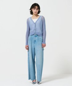 GRACE CONTINENTAL リブシアーニットカーディガン