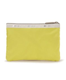 LeSportsac CLASSIC 3 ZIP POUCH/シルバーピンク/ライムライトC