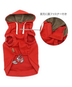 PET PARADISE スヌーピー カレッジロゴ パーカー 《レッド》 中型犬 大型犬