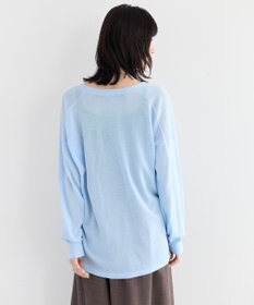 YECCA VECCA ハイゲージミドル丈Vネックカーディガン