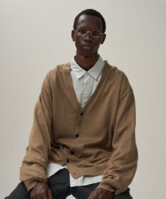 ATON RAMIE CASHMERE | Vネックニットカーディガン - UNISEX