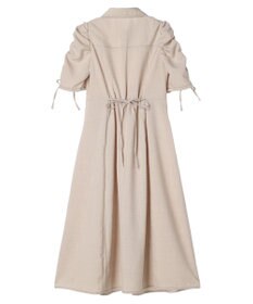 earth music&ecology 袖ドロストシャツワンピース