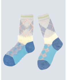 COQ 【MEN】KITSUNE ARGYLE アーガイルリバーシブルファーソックス