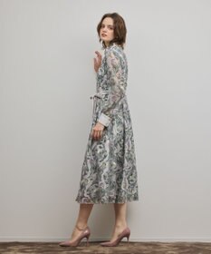 GRACE CONTINENTAL マルチフラワー刺繍フレアワンピース