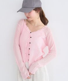 earth music&ecology シアーリブカーディガン