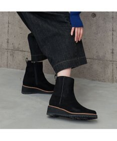 MODE ET JACOMO <carino>【レイン・スノー対応】ウエッジヒールショートブーツ