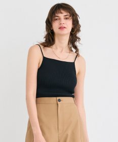 BEIGE， 【洗える】SENNA / インナーカップ付きリブニットキャミソール