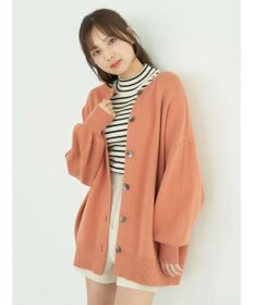 earth music&ecology やわらかタッチミドル丈カーディガン