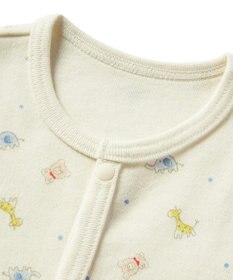 MIKI HOUSE HOT BISCUITS 【70-60cm】 長袖ボディシャツ２枚セット(前開き仕様)