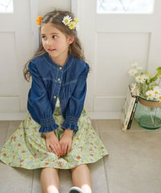 組曲 KIDS 【150-160cm】ラウンドカラー デニムジャケット