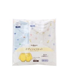 MIKI HOUSE HOT BISCUITS 【70-60cm】 長袖ボディシャツ２枚セット(前開き仕様)