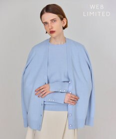 BEIGE， 【WEB限定・洗える】ALSACE / パール釦ウールニットカーディガン