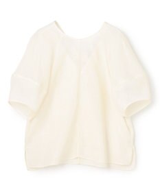 BEIGE， LIATRIS / バックリボン ハーフスリーブブラウス