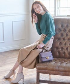 ANY SIS 【洗える】サイドケーブルカラー ニット