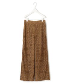 ICB L 【洗える】タイルパターンレース ワイドストレートパンツ