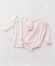 MIKI HOUSE HOT BISCUITS 【70-90cm】 長袖ボディシャツ２枚セット(かぶり仕様)