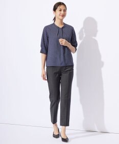 J.PRESS LADIES L モノグラムプリント ボウタイ風 カットソー